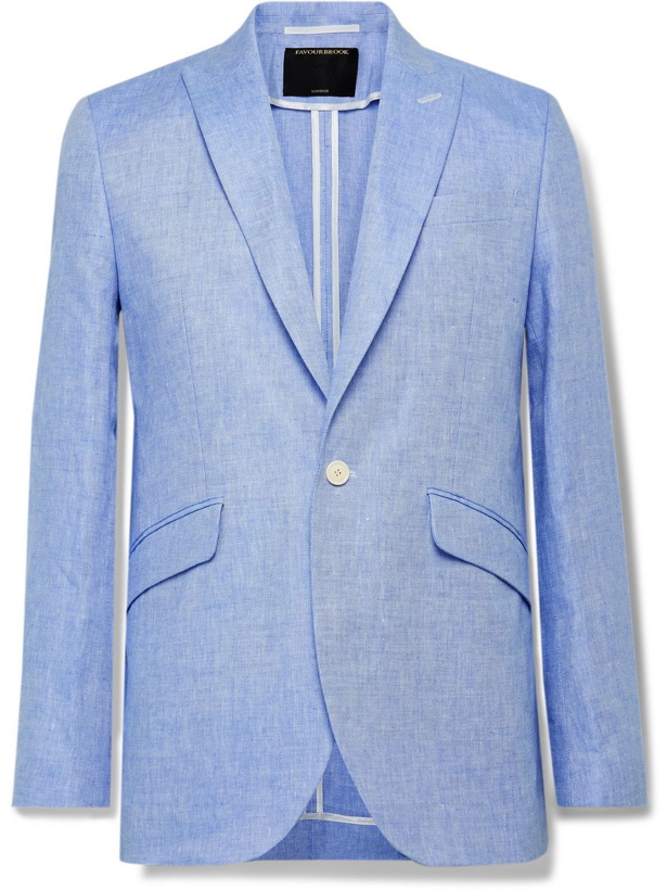 Photo: Favourbrook - Ebury Slim-Fit Linen Suit Jacket - Blue