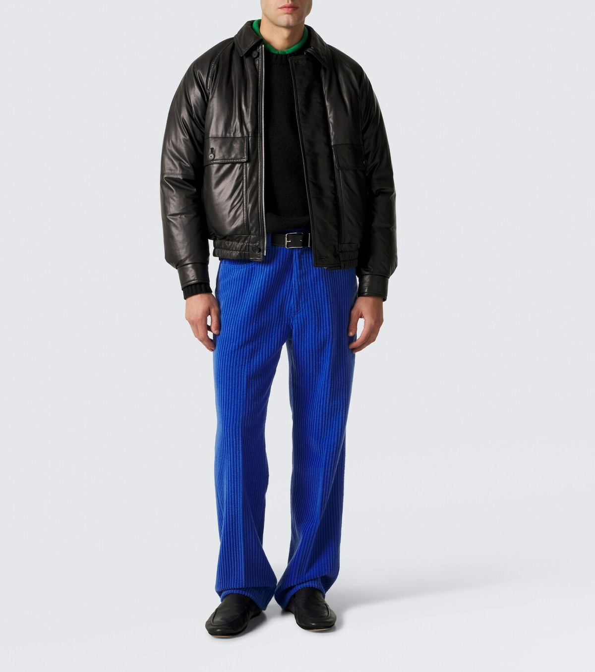 Auralee Wool and cashmere corduroy straight pants