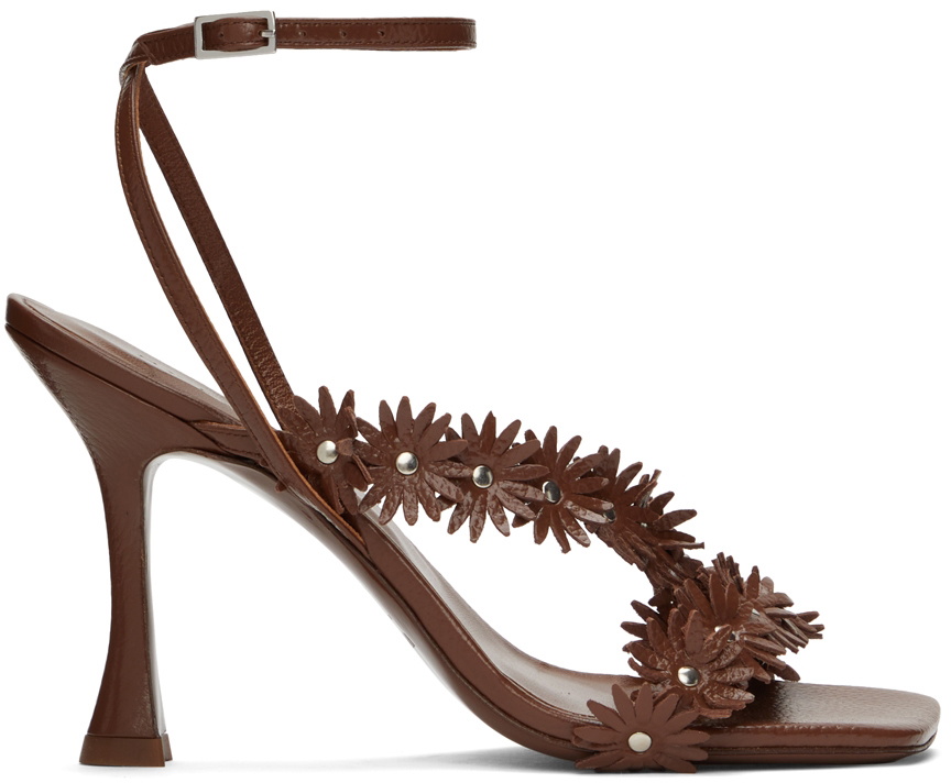 BY FAR Brown Poppy Heeled Sandals By Far