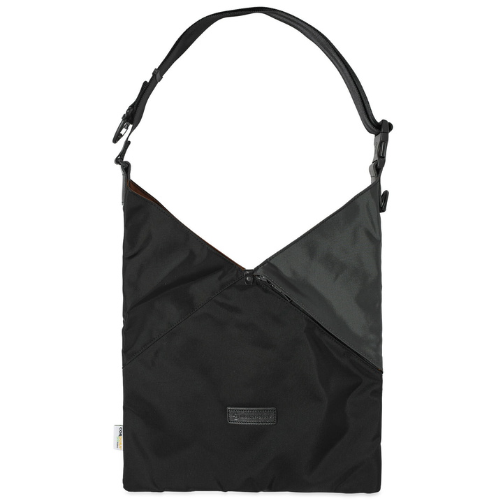 Photo: Master-Piece Men's Slant Shoulder Bag in Black/Grey