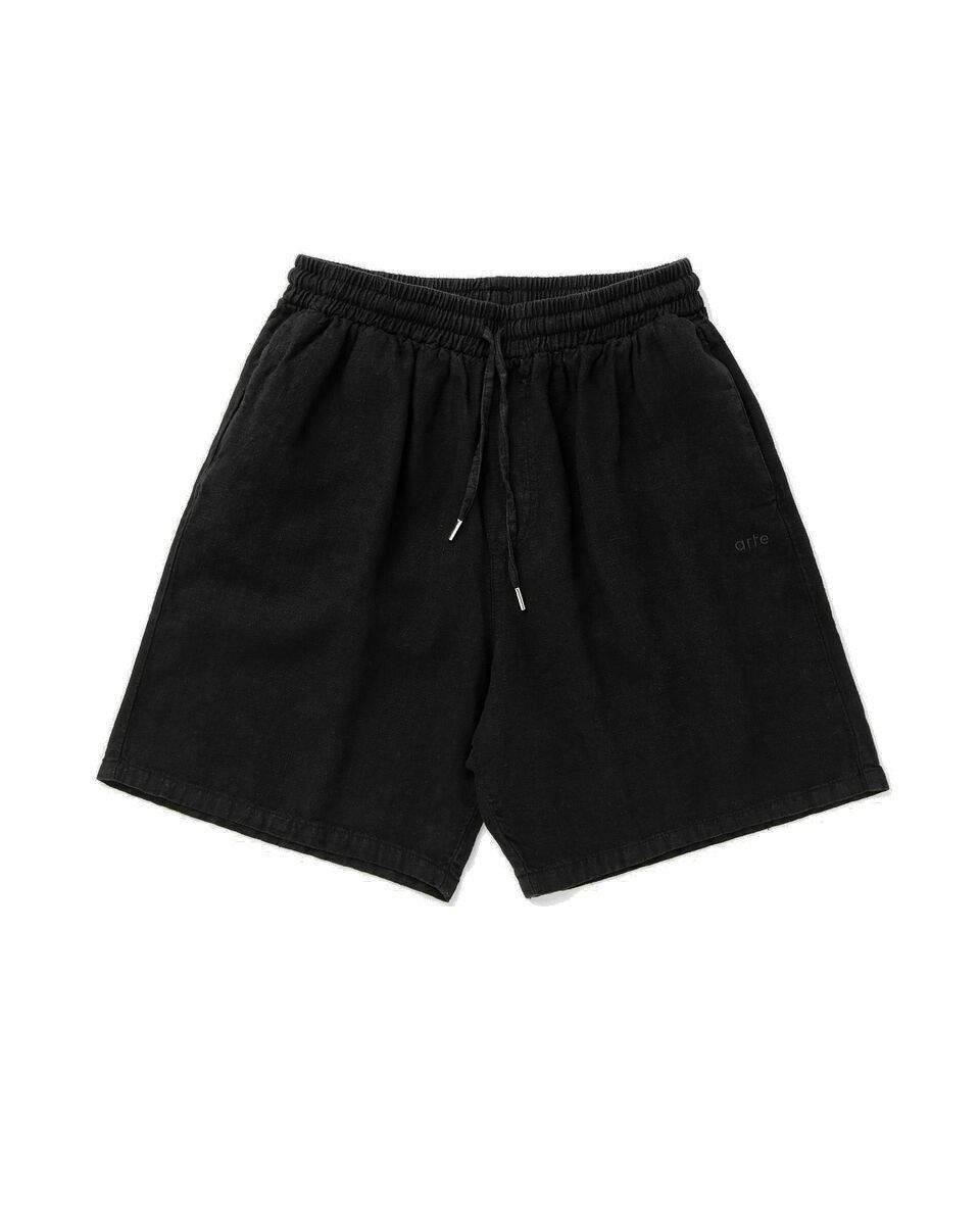 Photo: Arte Antwerp Linnen Shorts Black - Mens - Casual Shorts