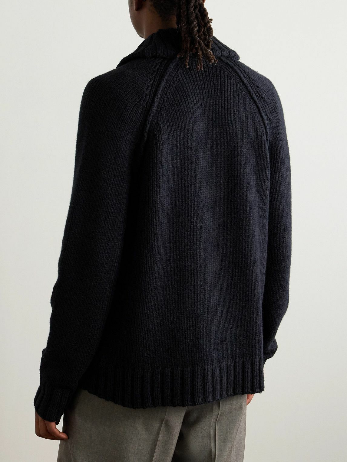 James Perse - Shawl-Collar Cotton-Blend Cardigan - Black James Perse