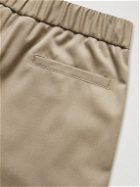 A.P.C. - Etienne Slim-Fit Wool and Cotton-Blend Twill Drawstring Trousers - Neutrals
