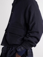 A.PRESSE - Cashmere Flannel Blouson Jacket - Blue
