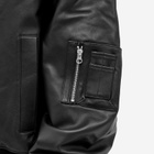 Meotine Women's Bianca Leather Bomber Jacket in Black