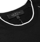 rag & bone - Slim-Fit Contrast-Tipped Cotton, Silk and Cashmere-Blend Sweater - Black