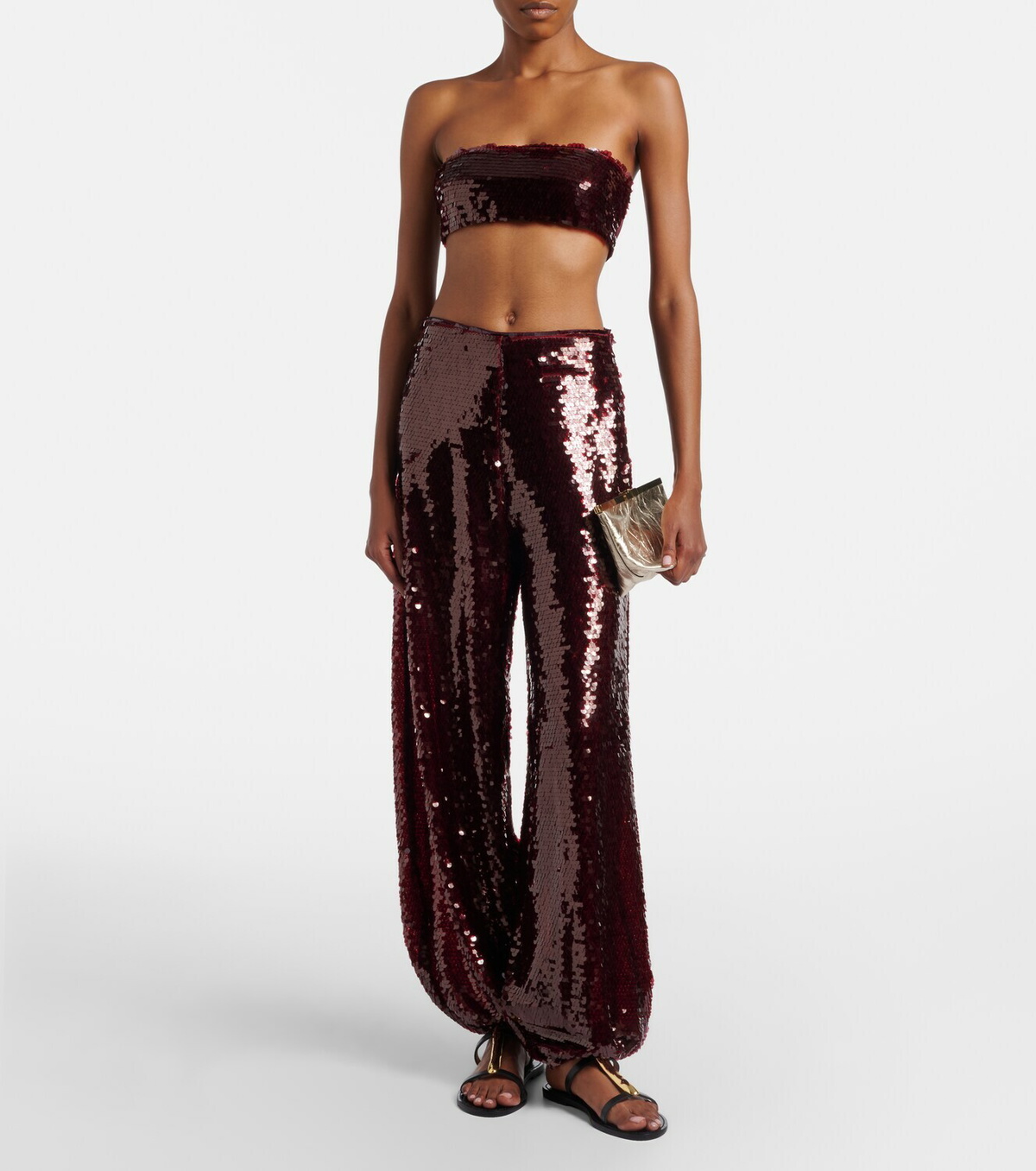 Adriana Degreas Sequined bandeau top