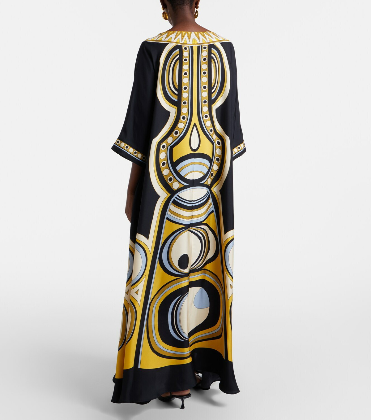 La DoubleJ Muumuu printed silk twill maxi dress