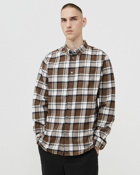 Norse Projects Anton Brushed Flannel Check Brown - Mens - Longsleeves