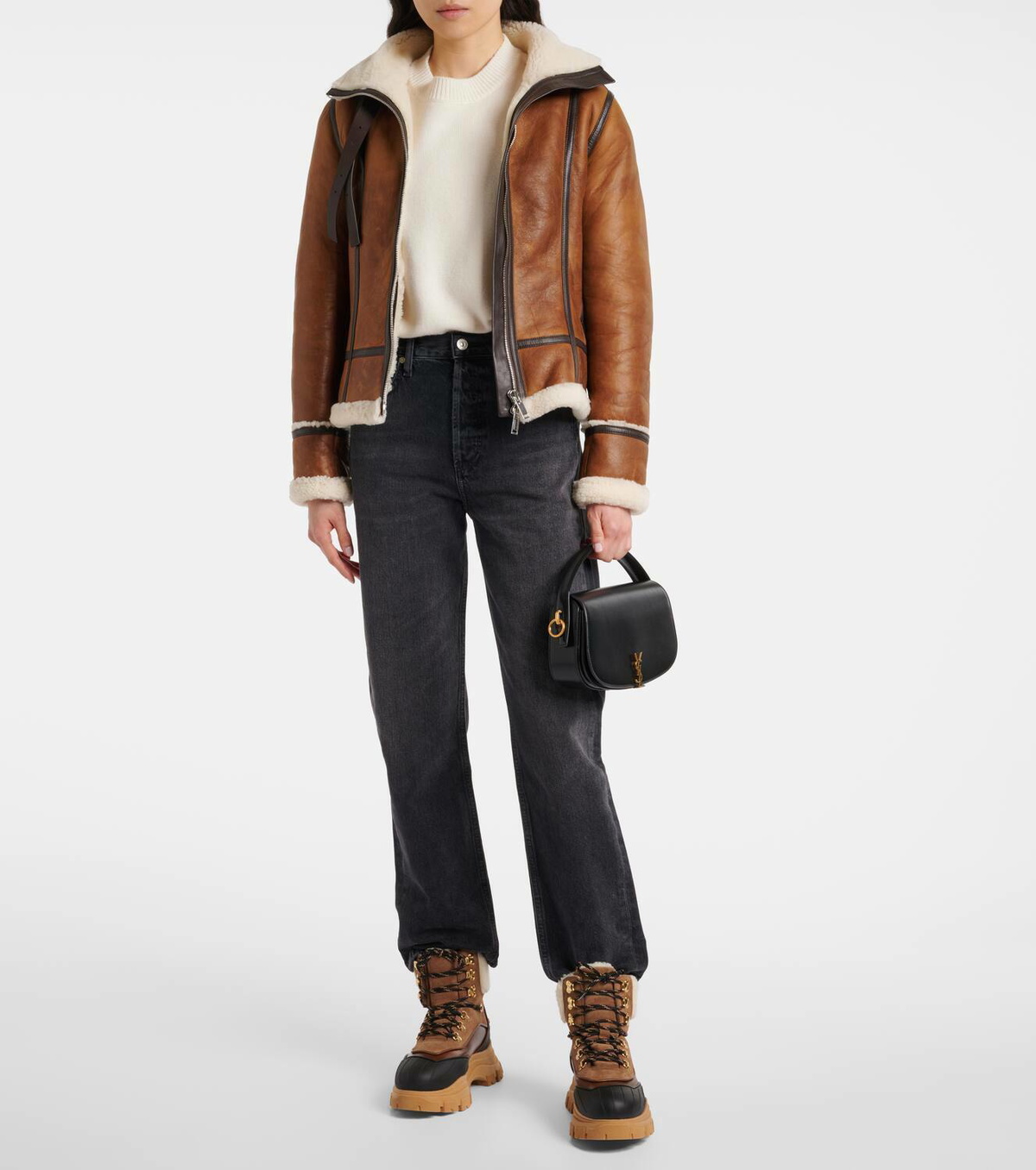 Dorothee Schumacher Sporty Shearling leather lace-up boots