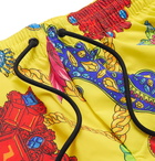 Versace - Short-Length Printed Swim Shorts - Yellow