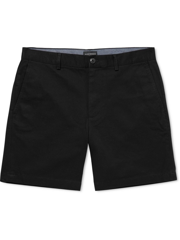 Photo: Club Monaco - Baxter Cotton-Blend Twill Shorts - Black
