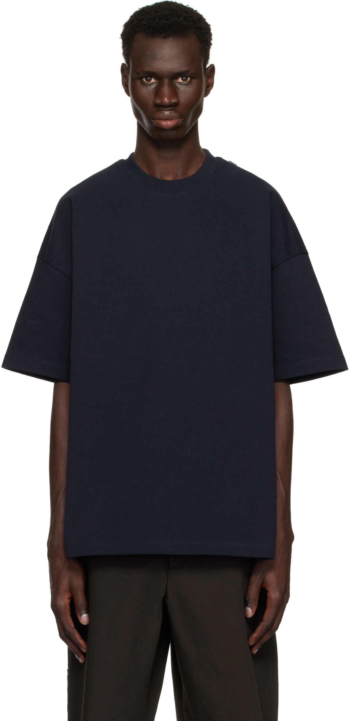 JILSANDER Tシャツ NAVY Jil Sander Navy Blue Cotton Crew Neck T -Shirt XL Jil Sander