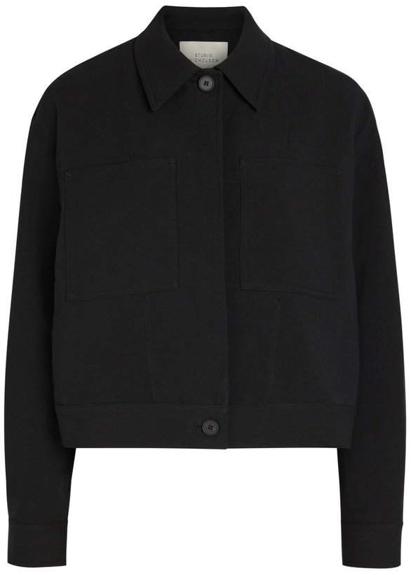 Photo: Studio Nicholson Casual Cotton and Linen-blend Jacket Black