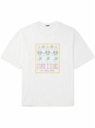 YMC - Smile Embroidered Organic Cotton-Jersey T-Shirt - White