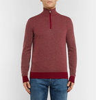 Loro Piana - Roadster Striped Cashmere Half-Zip Sweater - Men - Red