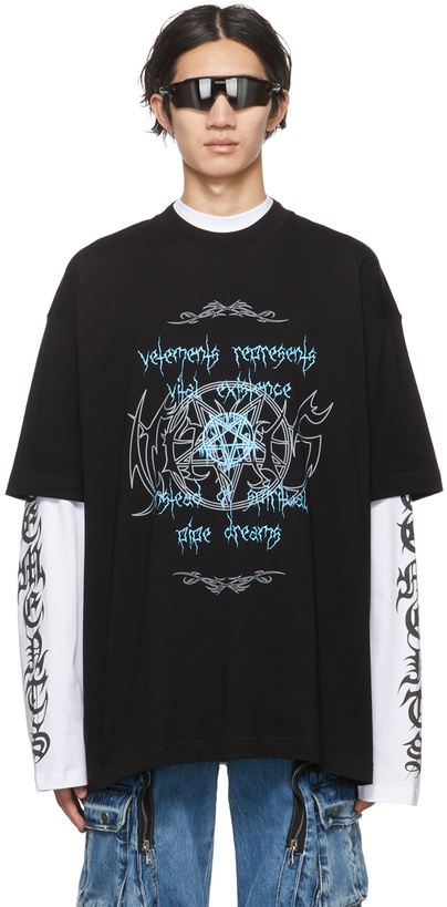 Photo: VETEMENTS Black Vital Existence T-Shirt