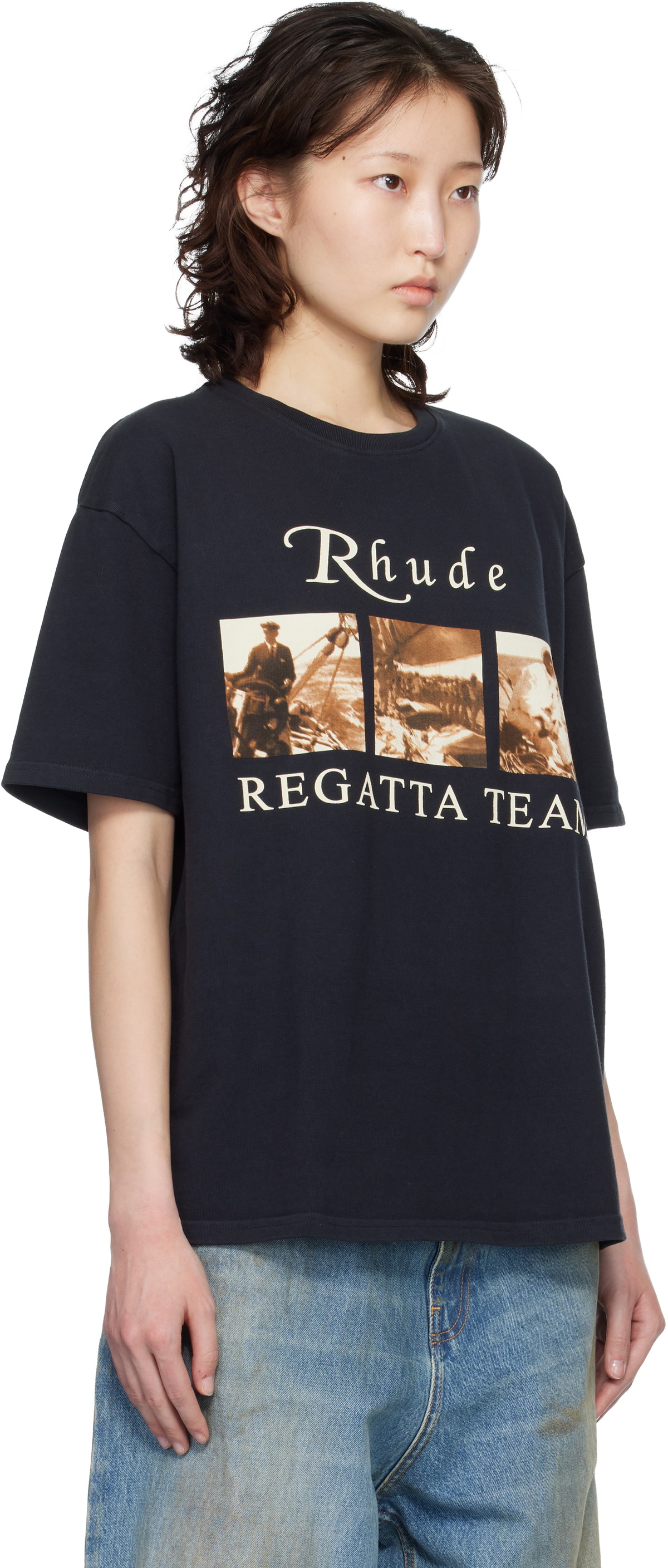 Rhude Black USVI Regatta Tour T-shirt
