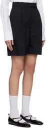 Thom Browne Black Typewriter Cloth Double Pleat Shorts