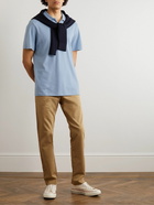 NN07 - Ross Cotton and Modal-Blend Polo Shirt - Blue