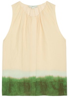 Vince Dip-dye Woven top Cream