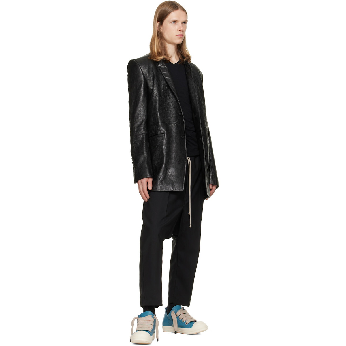 Rick Owens Blue Tower Jumbolace Low Sneaks Sneakers