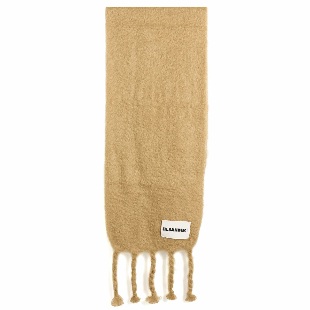 Jil Sander+ Men's Logo Mohair Scarf in Beige 