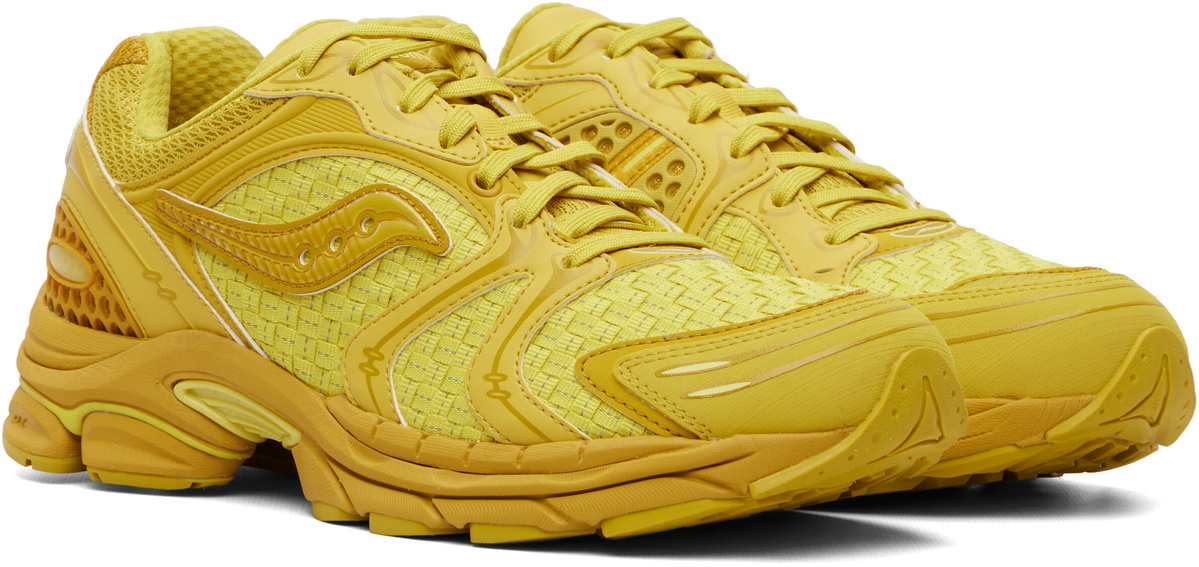 Saucony Yellow ProGrid Triumph 4 Fabricated Future Sneakers