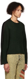 Eckhaus Latta Black & Green Ash Sweater