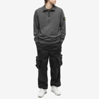 Stone Island Men's Garment Dyed Half Zip Sweat in Charcoal