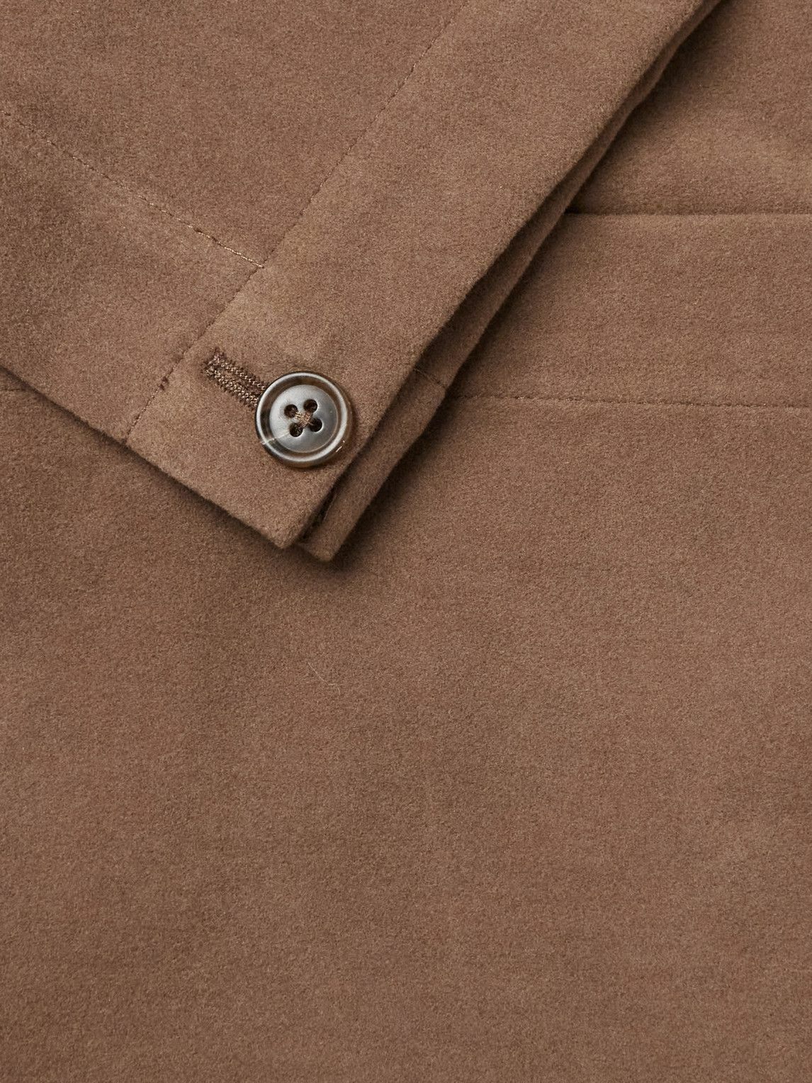 Stoffa - Throwing Fits Double-Breasted Cotton-Blend Moleskin Blazer - Brown