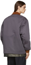 Acne Studios Purple Padded Twill Jacket