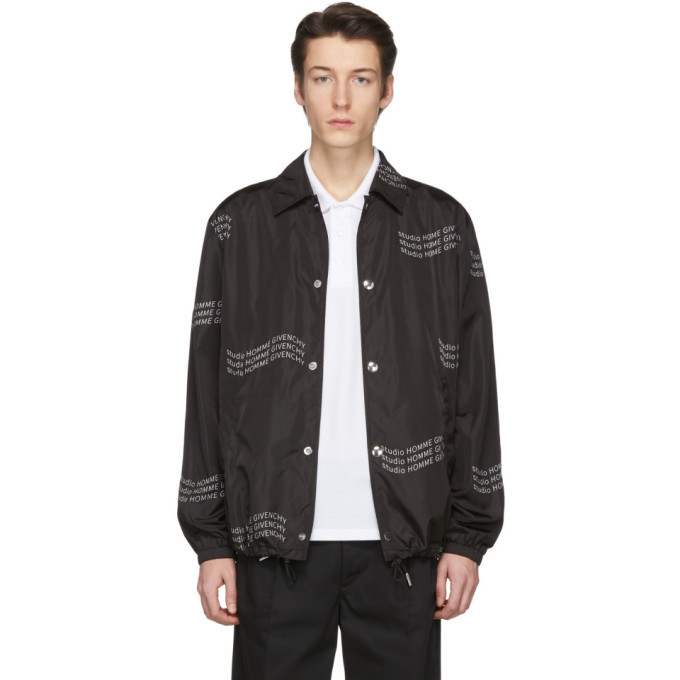 Photo: Givenchy Black Logo Windbreaker Jacket