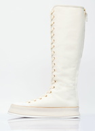 Max Mara Canvas Lace-Up Boots