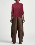 Manila Grace Womens Turtleneck Garnet