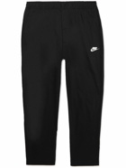 Nike - Straight-Leg Logo-Embroidered Shell Trousers - Black