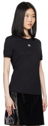 Dolce&Gabbana Black Crystal DG Logo T-Shirt