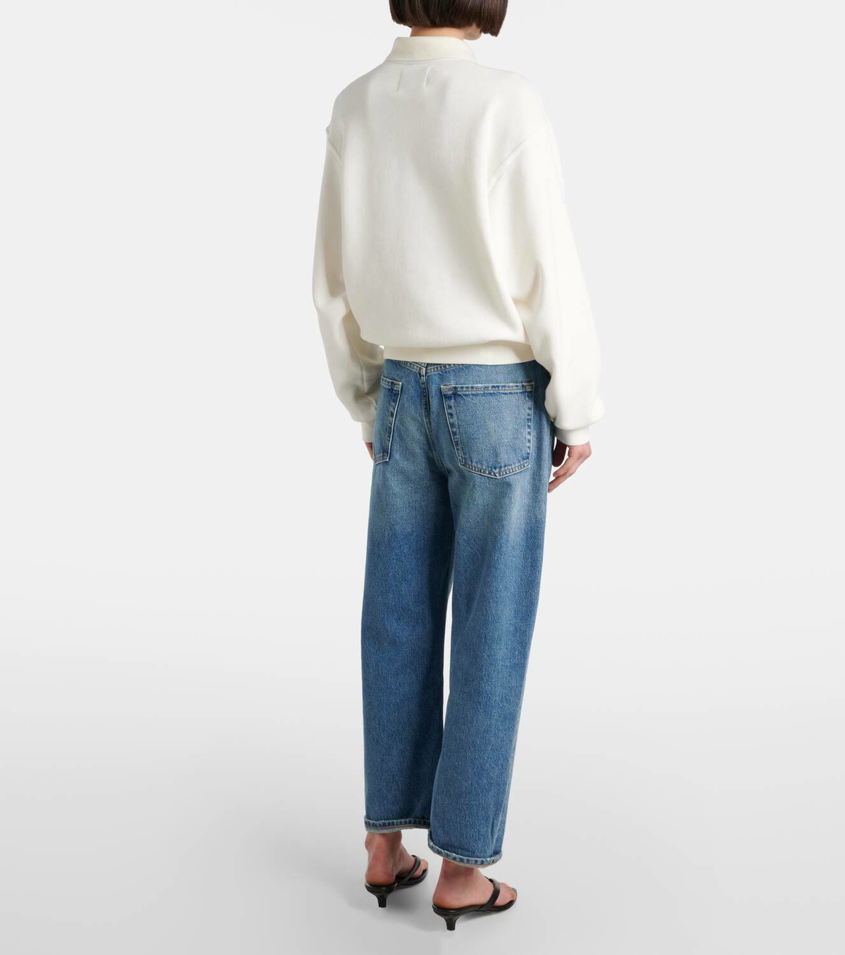 Citizens of Humanity Remi cotton-blend fleece polo sweatshirt