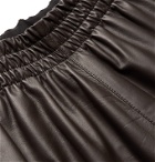Bottega Veneta - Wide-Leg Leather Trousers - Brown