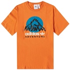Adidas Men's Adventure Mountain T-Shirt in Craft Orange