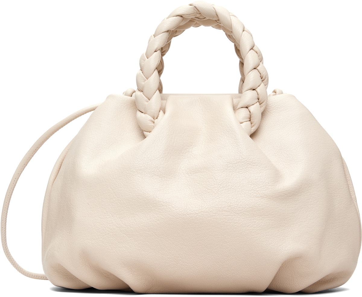 HEREU Off-White Bombon M Supple Shiny Bag