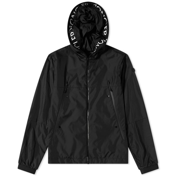 Photo: Moncler Men's Junichi Concealed Logo Hooded Windbreaker in Black