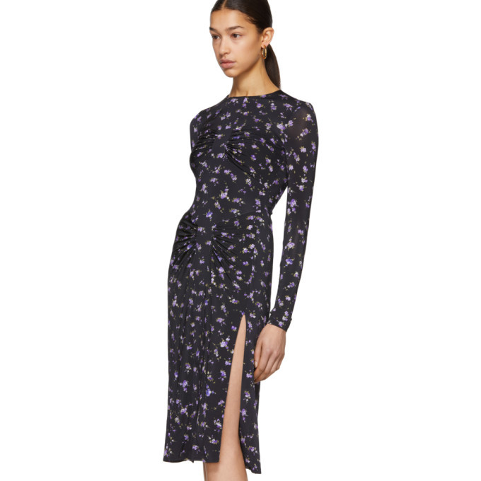 Altuzarra Black and Purple Maria Teresa Dress