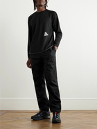 And Wander - Logo-Print Polartec® Fleece Base Layer - Black