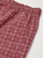 ERMENEGILDO ZEGNA - Slim-Fit Mid-Length Printed Swim Shorts - Red - L