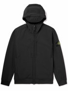 Stone Island - Logo-Appliquéd Shell Hooded Jacket - Black