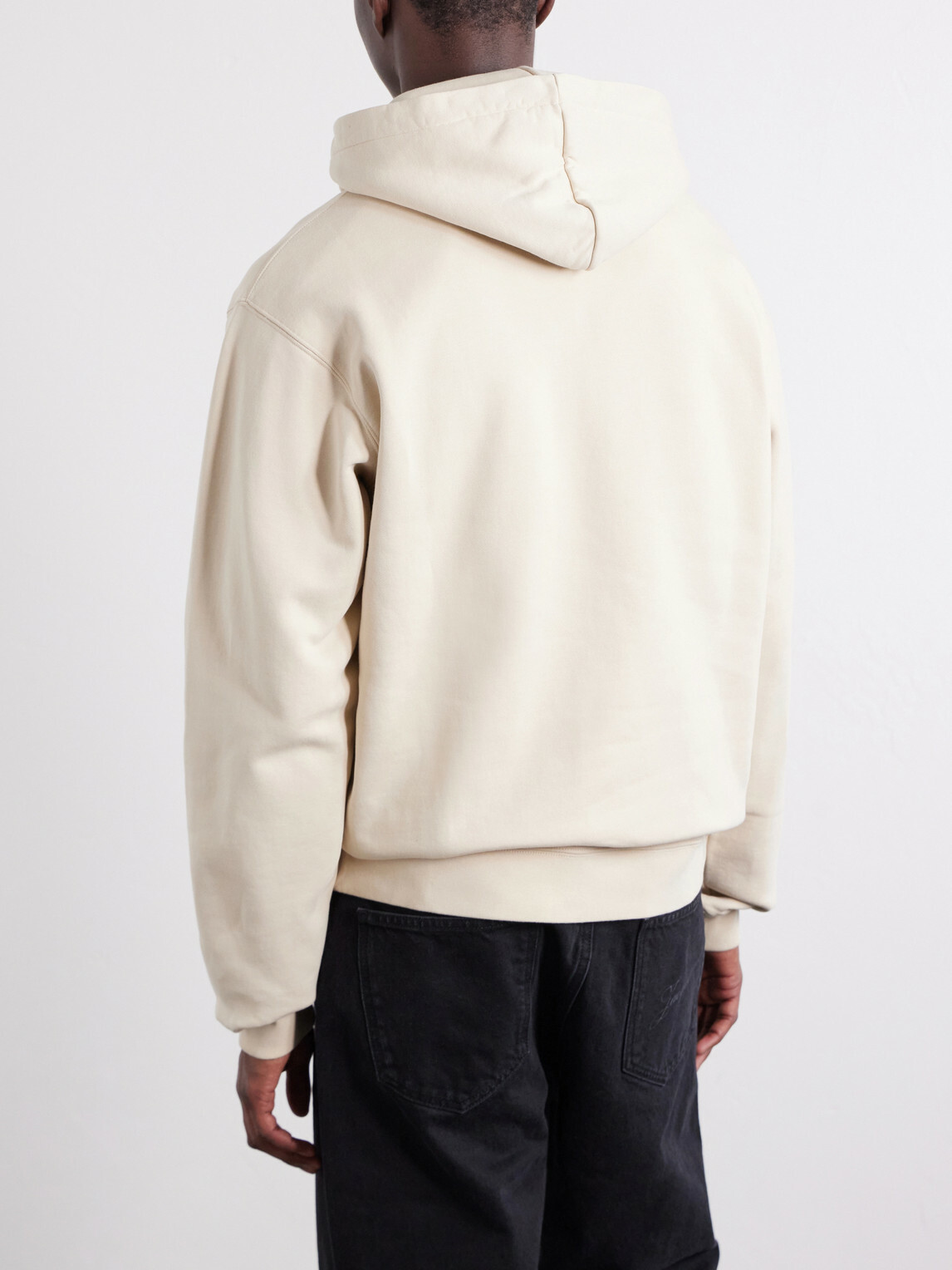 Jacquemus - Logo-Appliquéd Cotton-Jersey Hoodie - Neutrals