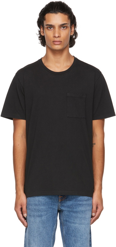 Photo: Nudie Jeans Black One Pocket Roy T-Shirt