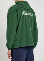 Malbon Ridge Logo Hooded Stretch-shell Anorak Jacket Green