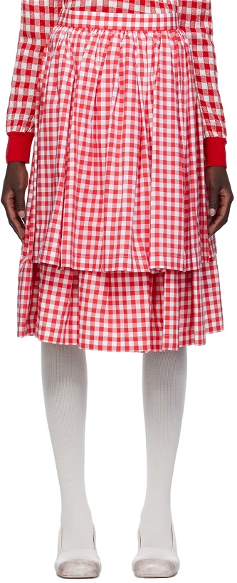 Photo: Comme des Garçons Girl Red Layered Midi Skirt